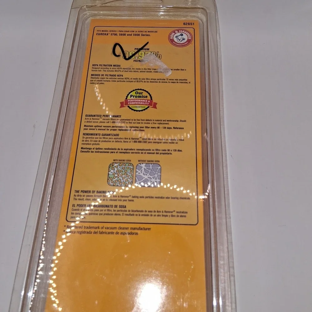 Arm & Hammer Odor Eliminating Vacuum Filter EUREKA HF-5 5700 5800 & 5900 Series